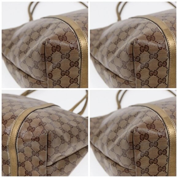 GUCCI GG Crystal Tote Bag Gold Tone Gold 197958 Auth ki4759 - Picture 14 of 16